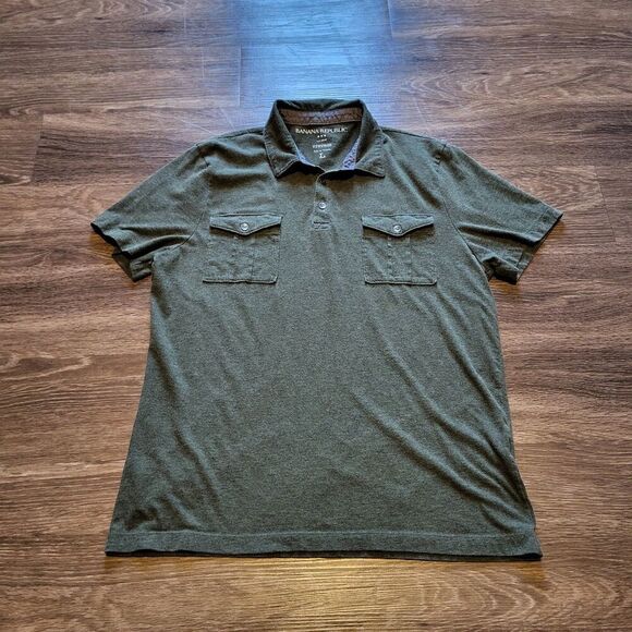 Banana Republic Vintage Fit Short Sleeved Polo Mens Size Large - Picture 1 of 5